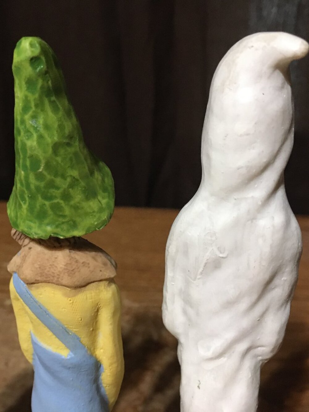 LOT OF 4 HERMITAGE POTTERY HALLOWEEN FIGURES GHOST SCARECROW SKELETON WITCH - Picture 8 of 13